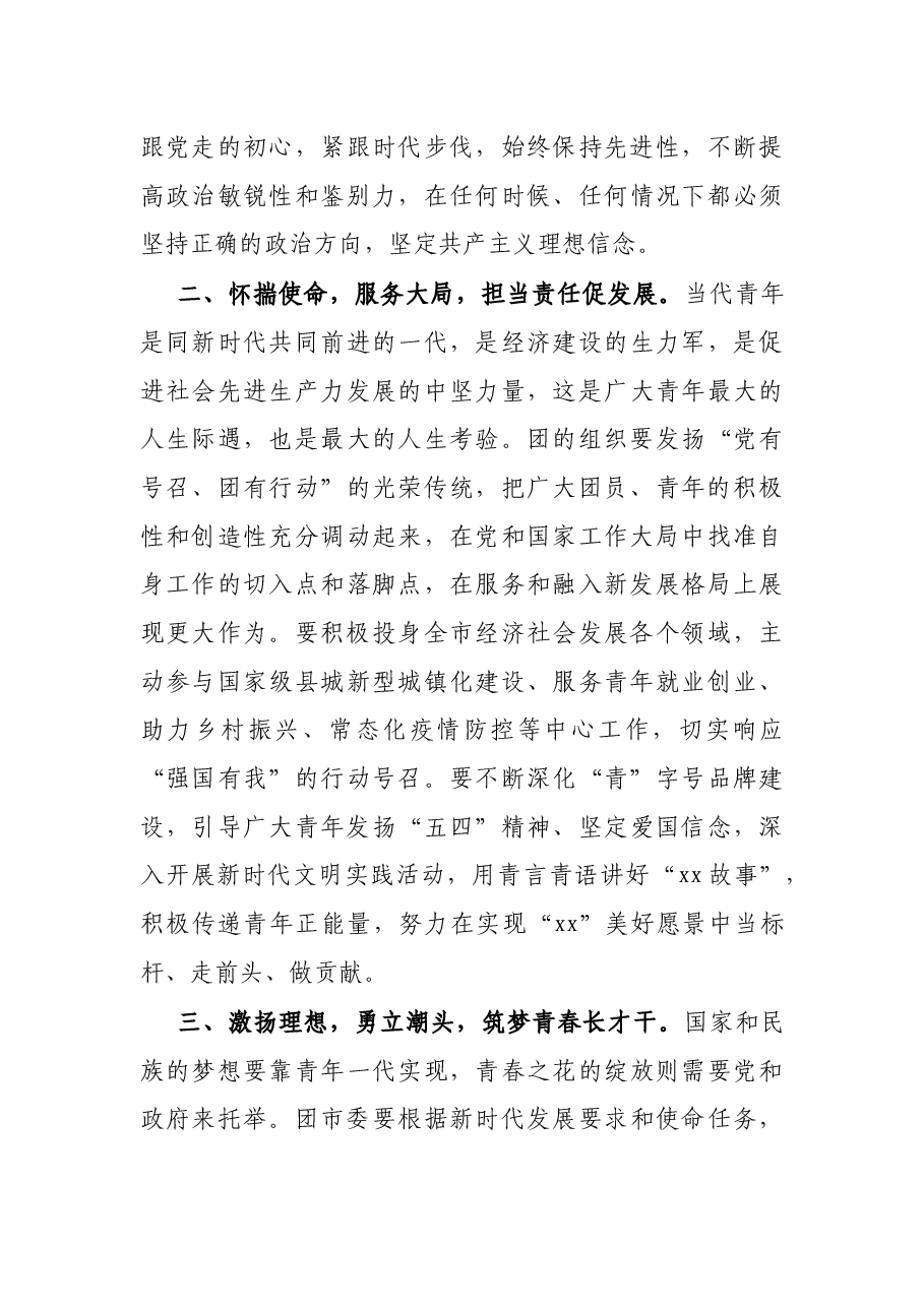 市委书记在团代会开幕式上的讲话.docx,第3页预览