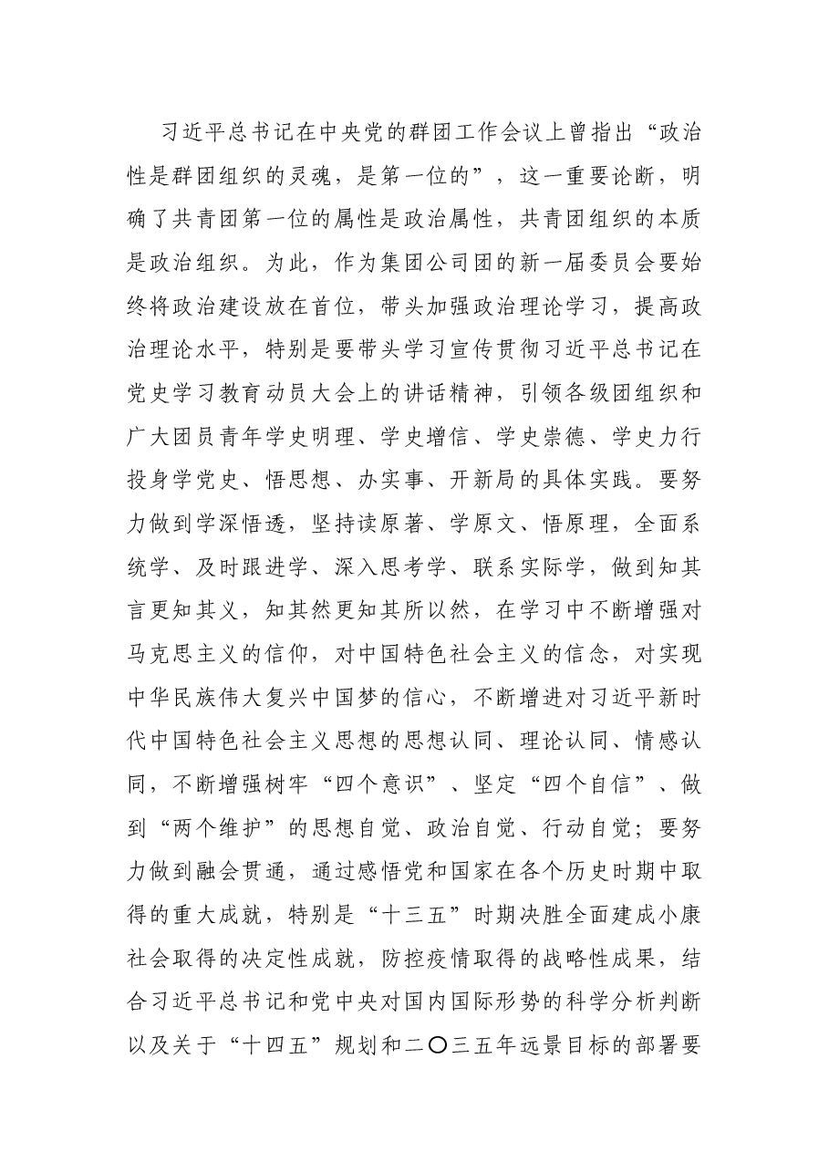 副总经理在共青团xx(集团)有限责任公司委员会全体会议上的讲话.docx,第2页预览