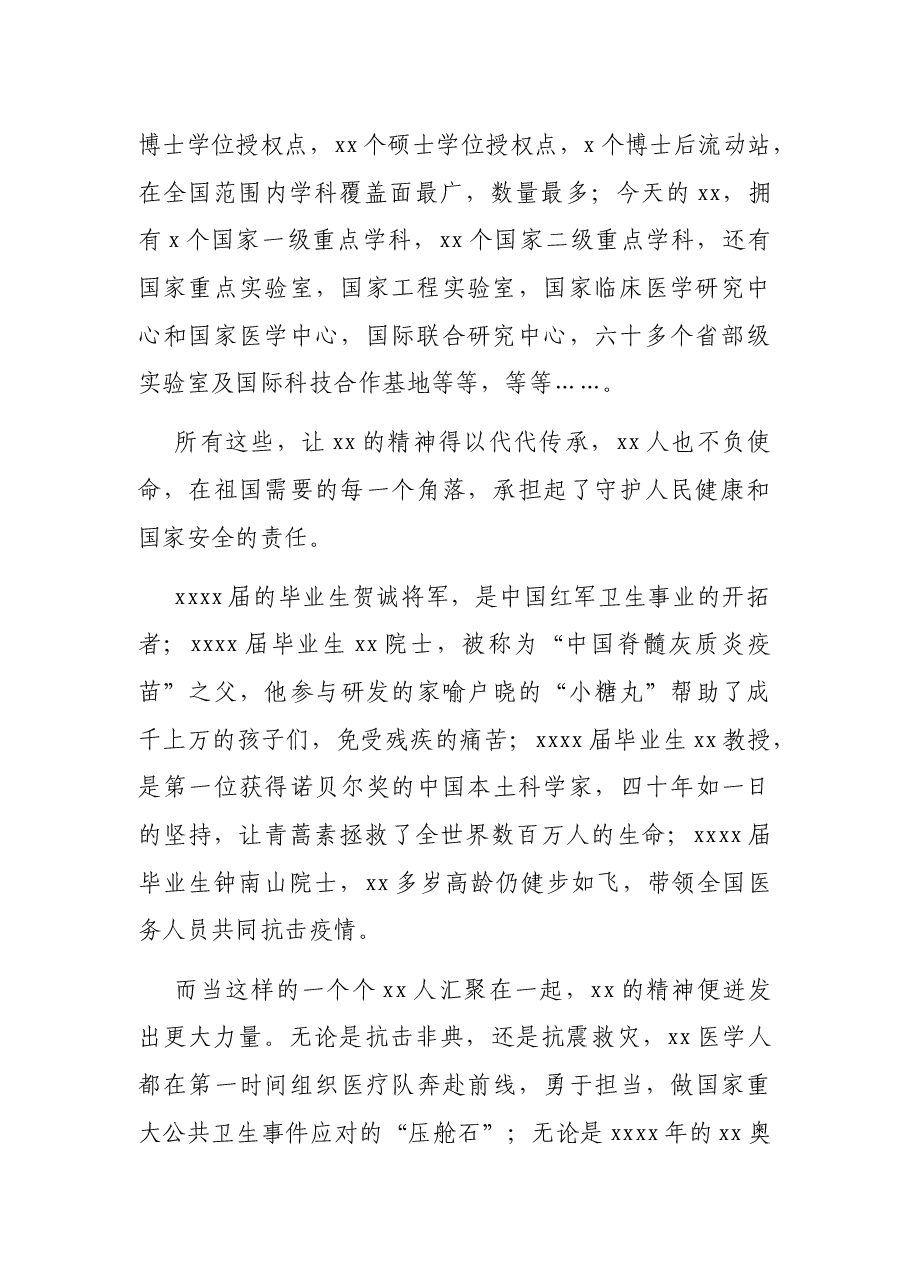 副校长在2021年医学部开学典礼上的讲话.docx,第2页预览