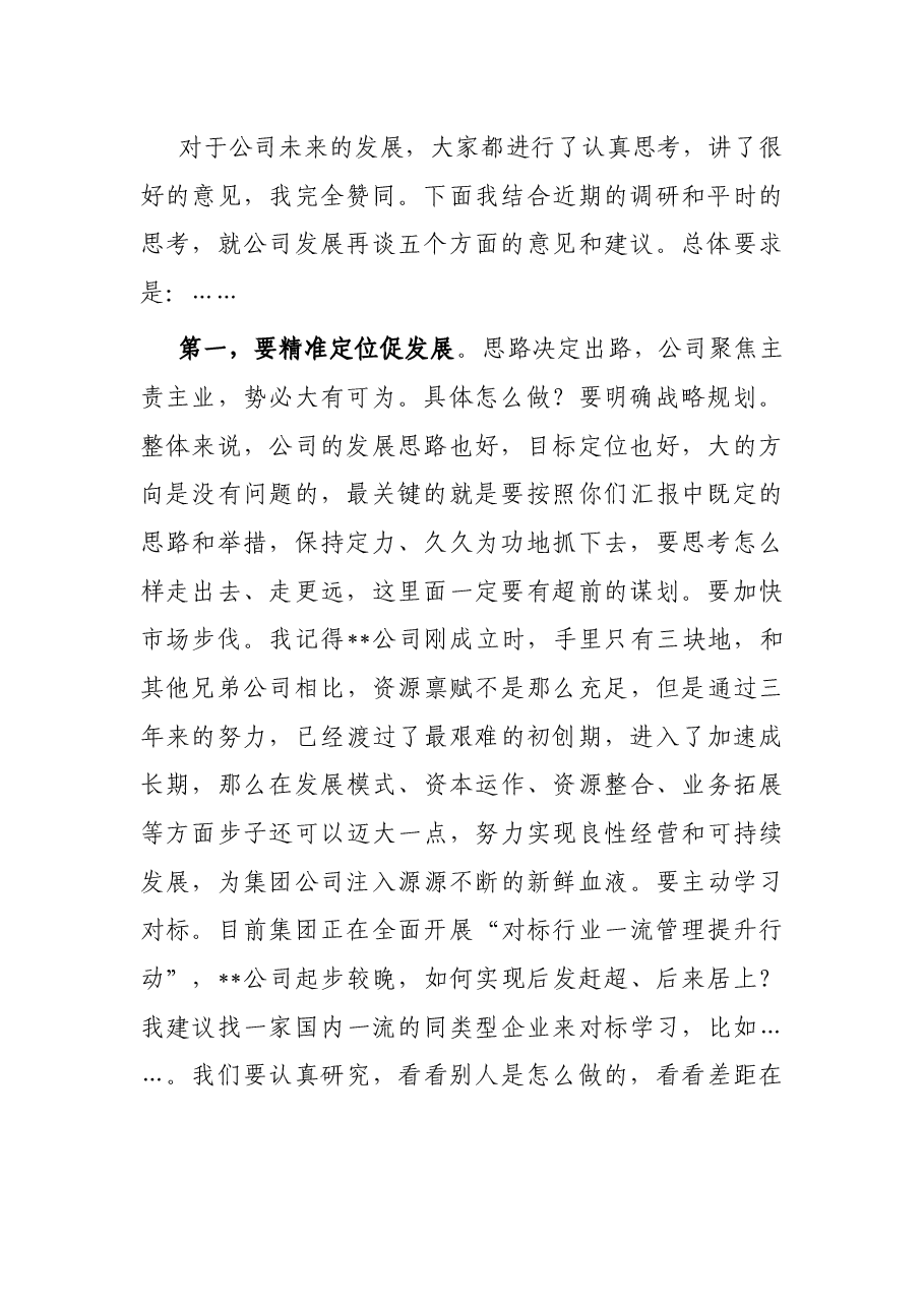 国企党委书记在调研子公司座谈会上的讲话.docx,第2页预览