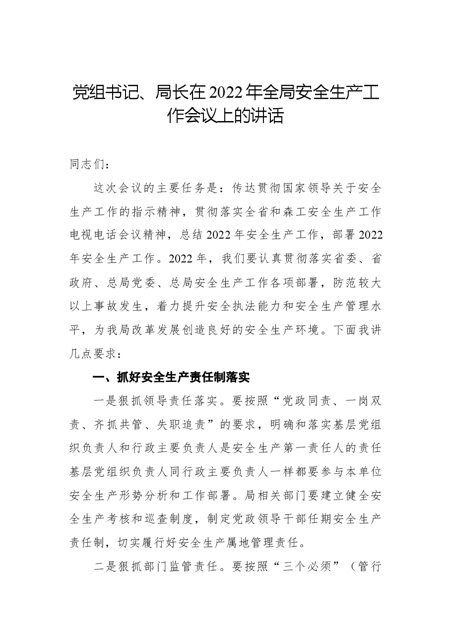 (4篇)安全生产工作会议讲话汇编.docx,第2页预览