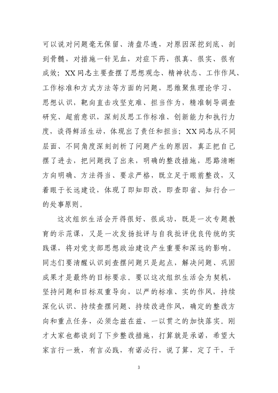 (6篇)支部组织生活会讲话.docx,第3页预览