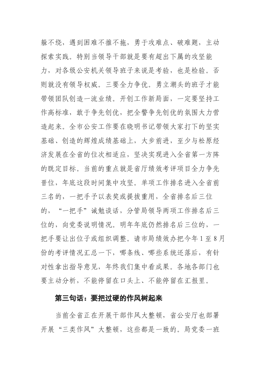 市公安局长在作风整顿工作会议上的讲话.docx,第3页预览
