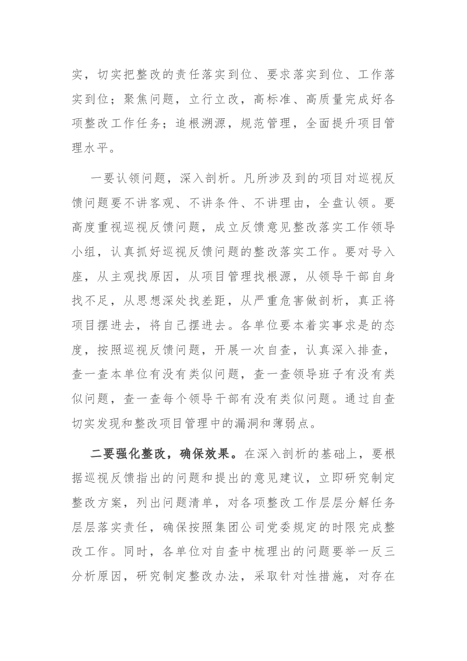国企书记在在公司巡视反馈专题会上的讲话.docx,第2页预览