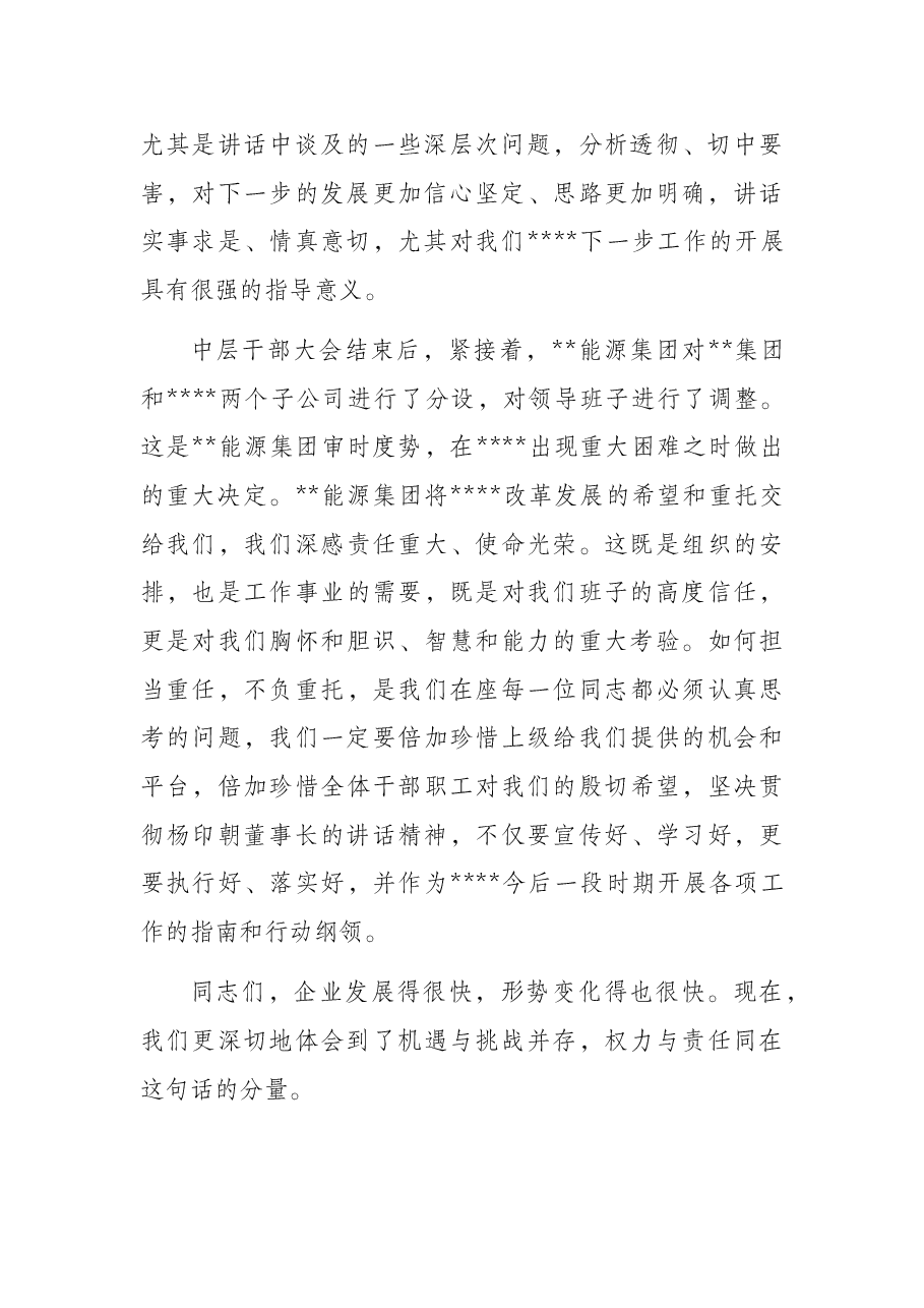 集团公司在中层干部大会上的讲话.docx,第2页预览