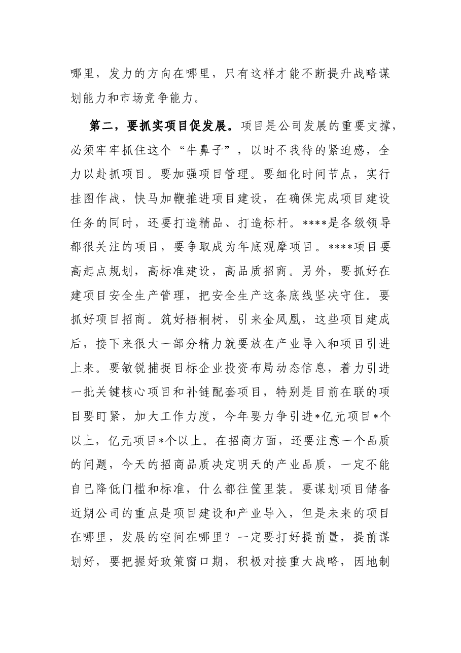 国企党委书记在调研子公司座谈会上的讲话.docx,第3页预览