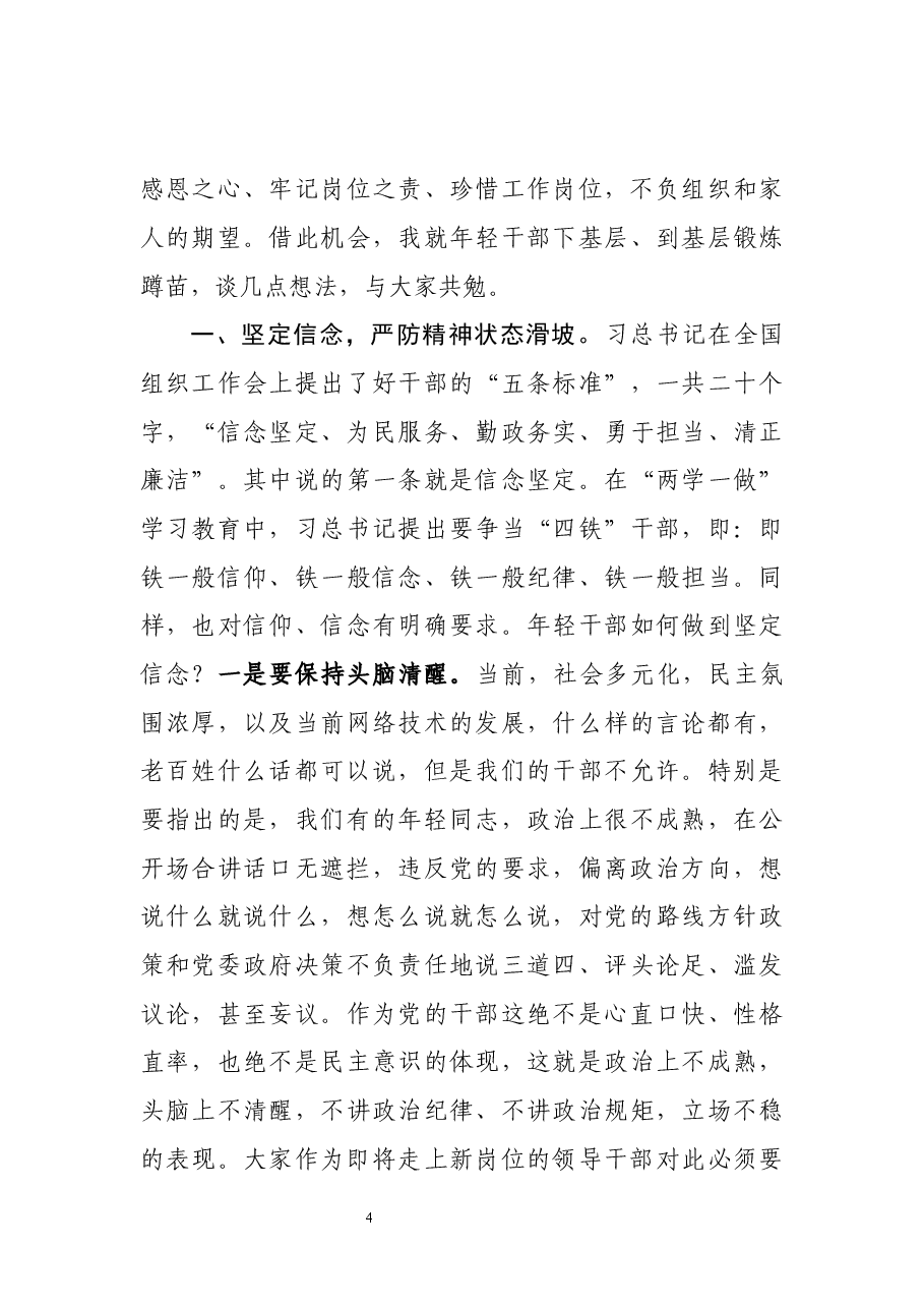 领导干部任前谈话会上的讲话汇编22篇.docx,第4页预览