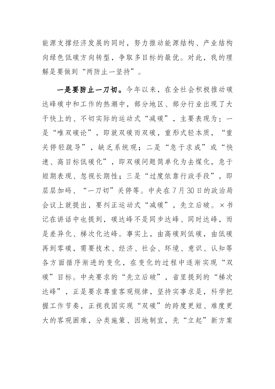 董事长在碳达峰碳中和行动领导小组第一次会议上的讲话.docx,第2页预览