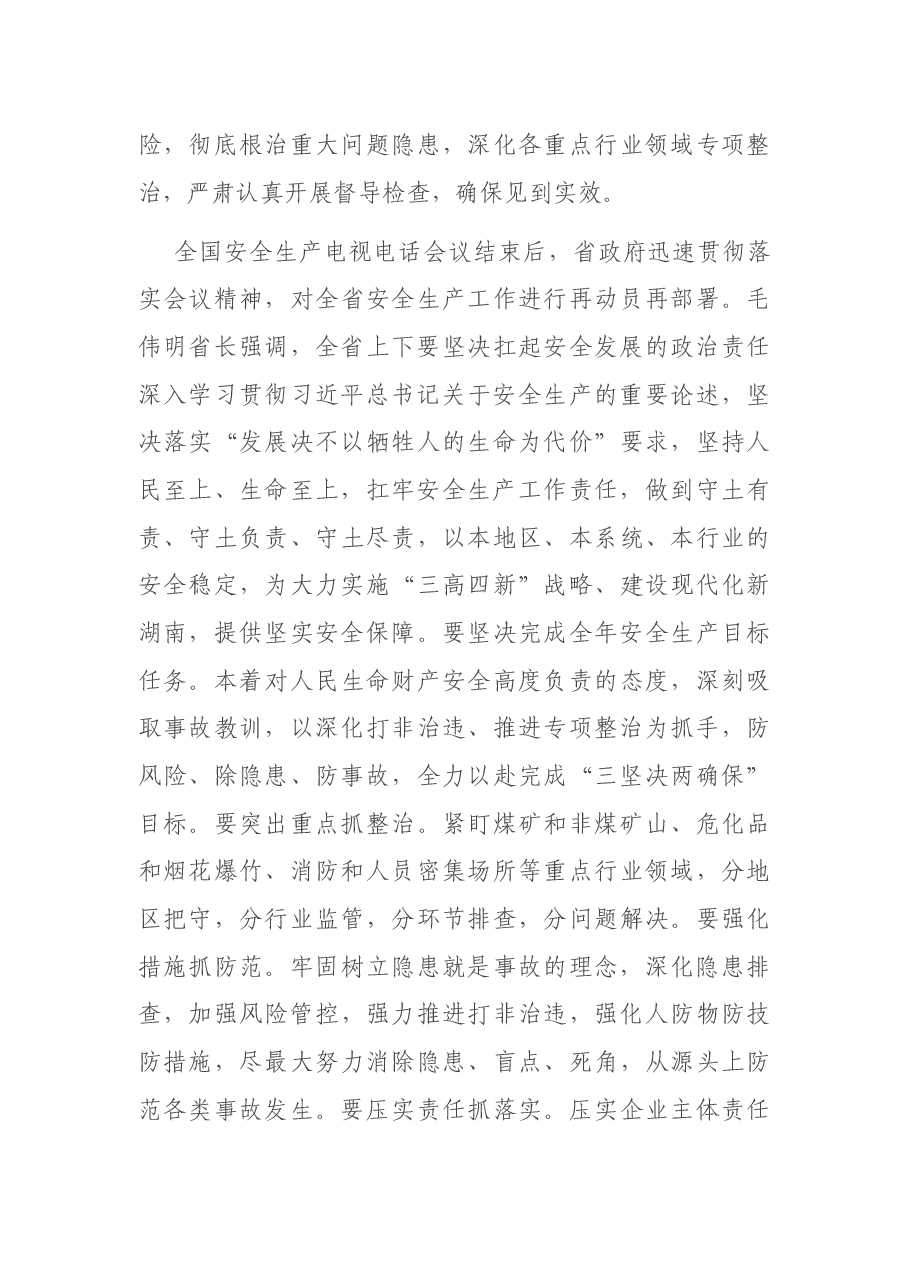 市长在2021年全市安全生产和消防救援工作视频会议上的讲话.docx,第3页预览