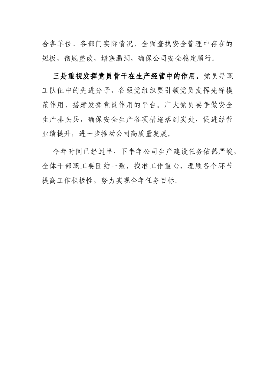 公司党委书记安全生产会议贯彻意见总结讲话.docx,第3页预览