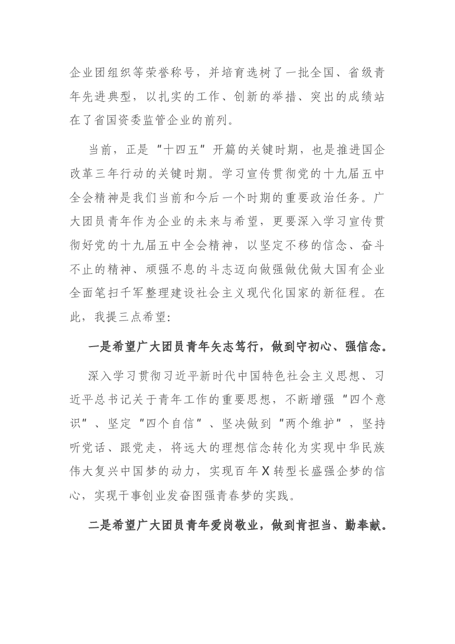 在X集团公司第二次团代会上的讲话(二).docx,第2页预览