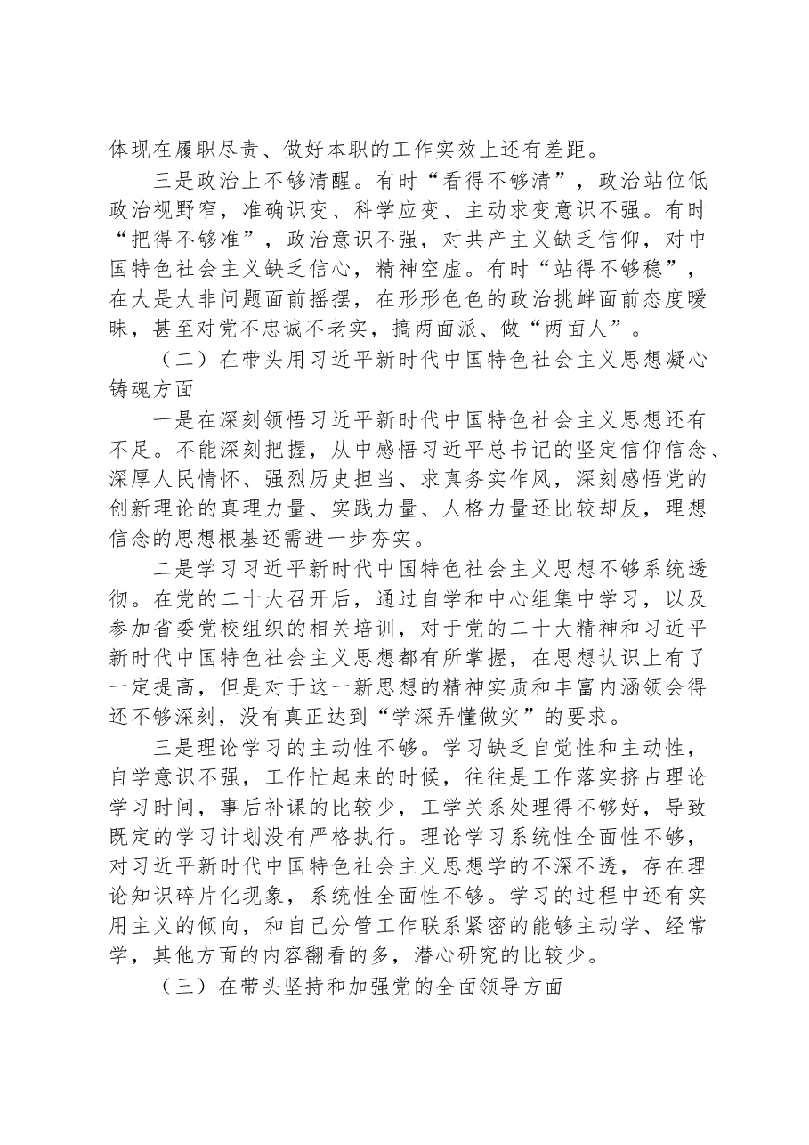 2022年度民主生活会个人对照检查材料(市常委班子成员).docx,第2页预览