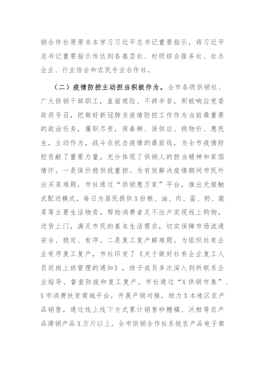 在全市供销合作社工作会议暨全面从严治社会议上的讲话.docx,第3页预览