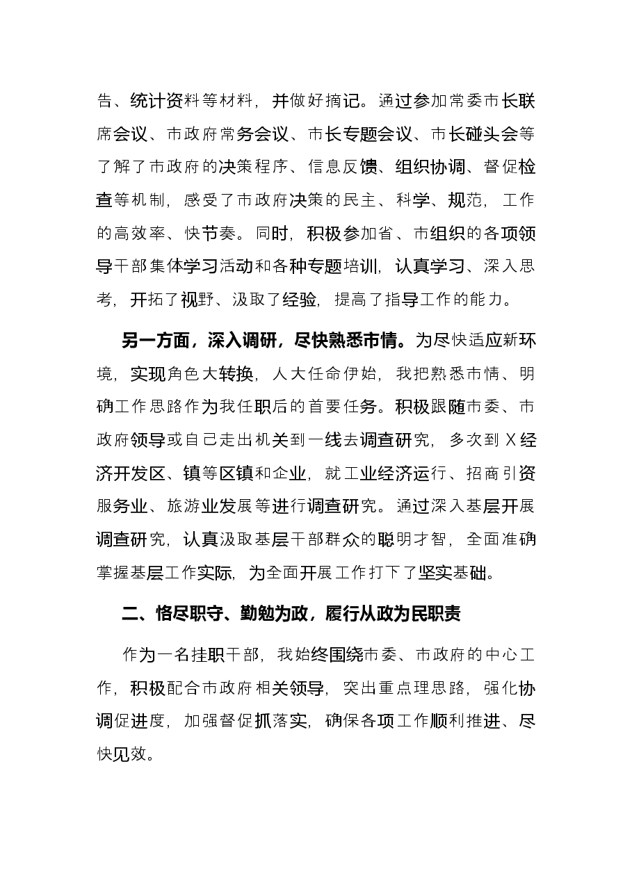挂职副市长述职述廉报告.docx,第2页预览