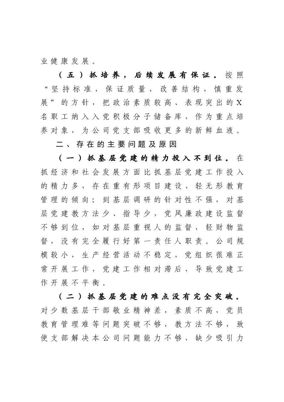 公司党支部书记抓基层党建工作述职报告.docx,第4页预览
