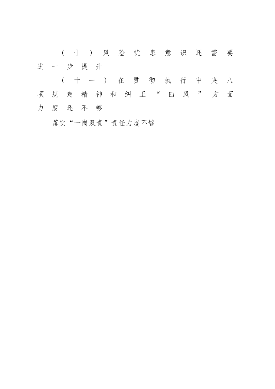 2022年度党员领导干部民主生活会问题清单.doc,第2页预览