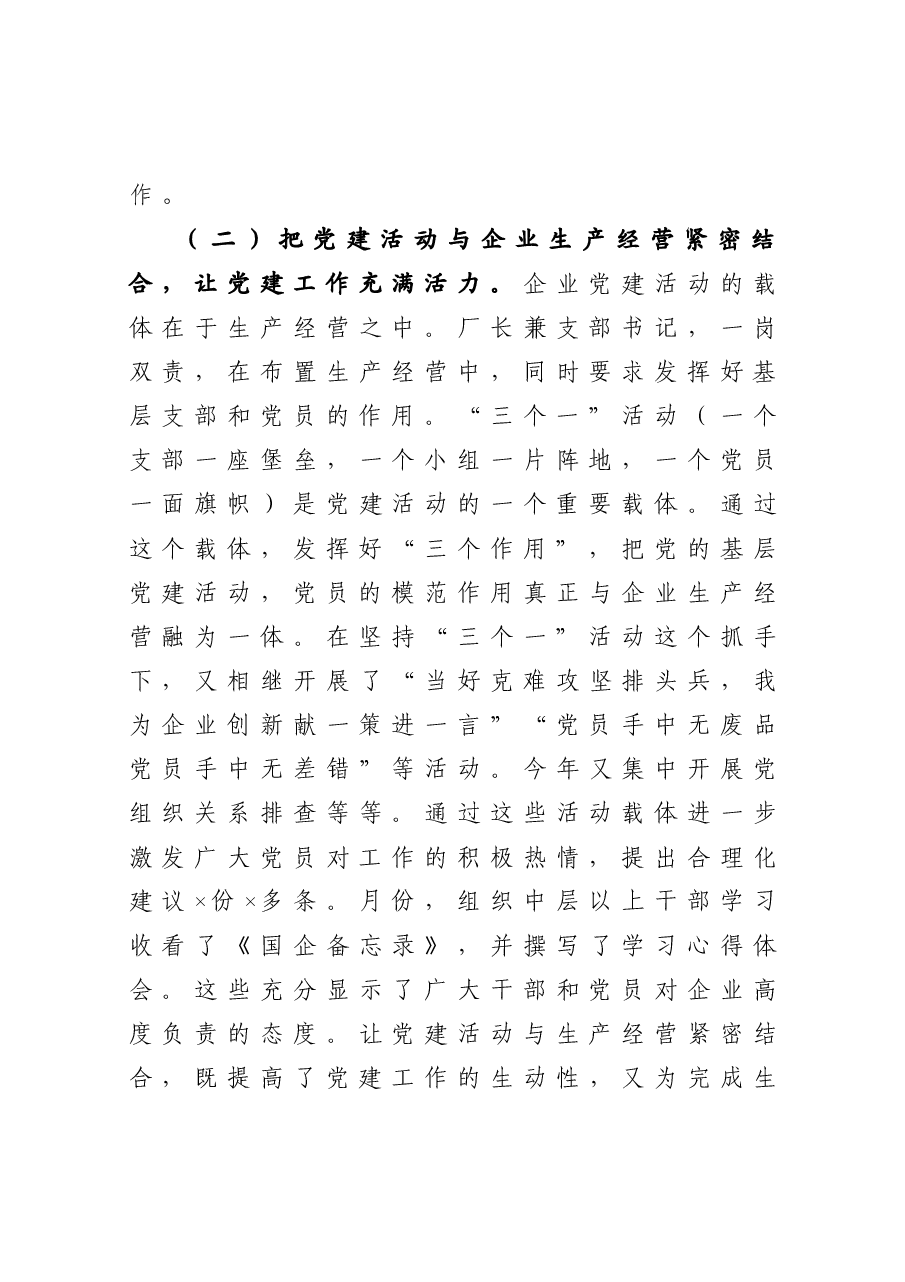 公司党委书记抓基层党建工作述职报告.docx,第3页预览