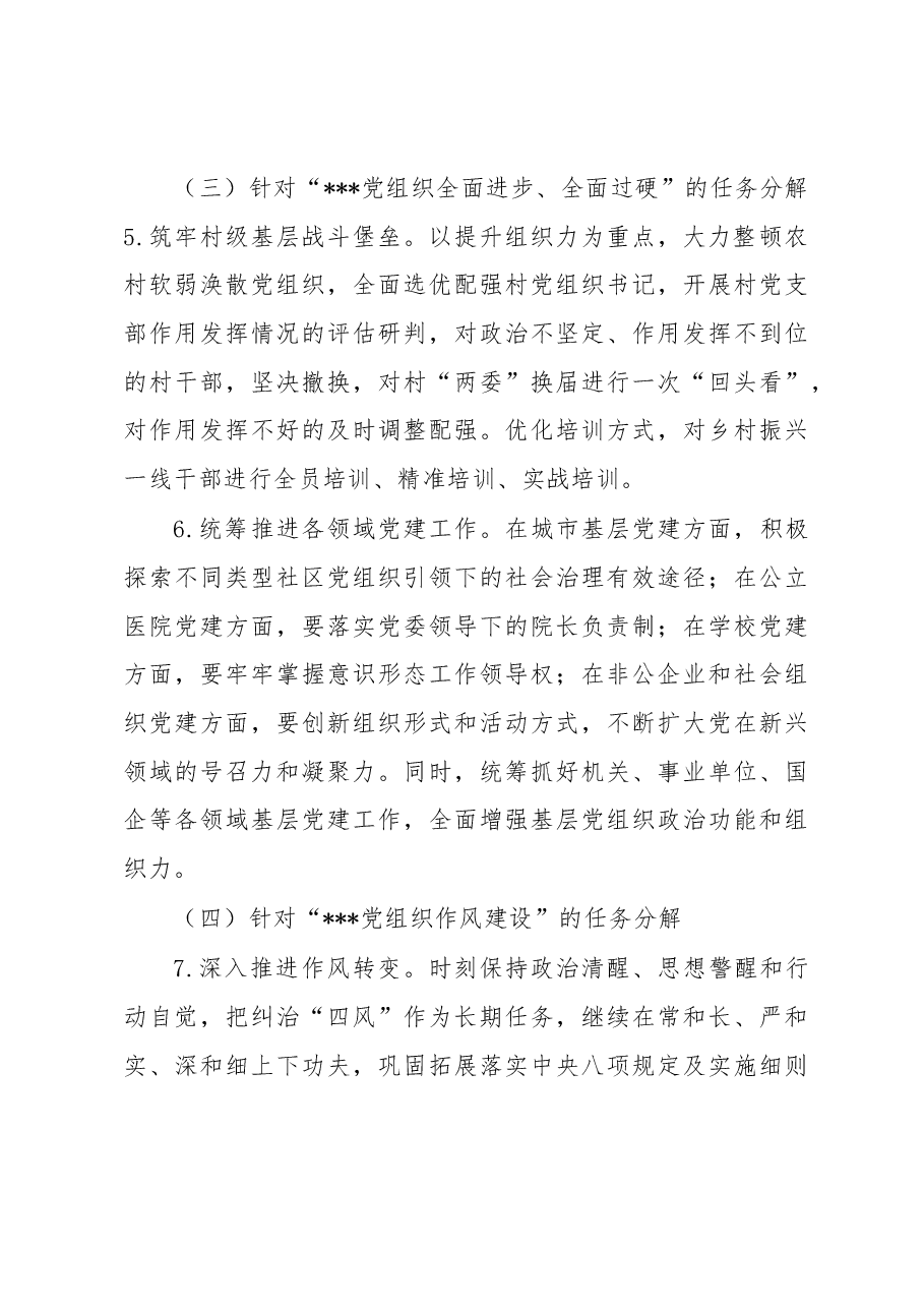 关于落实全市基层党委(党工委)抓党建工作述职评议会议查摆问题整改任务分解的工作方案.docx,第4页预览