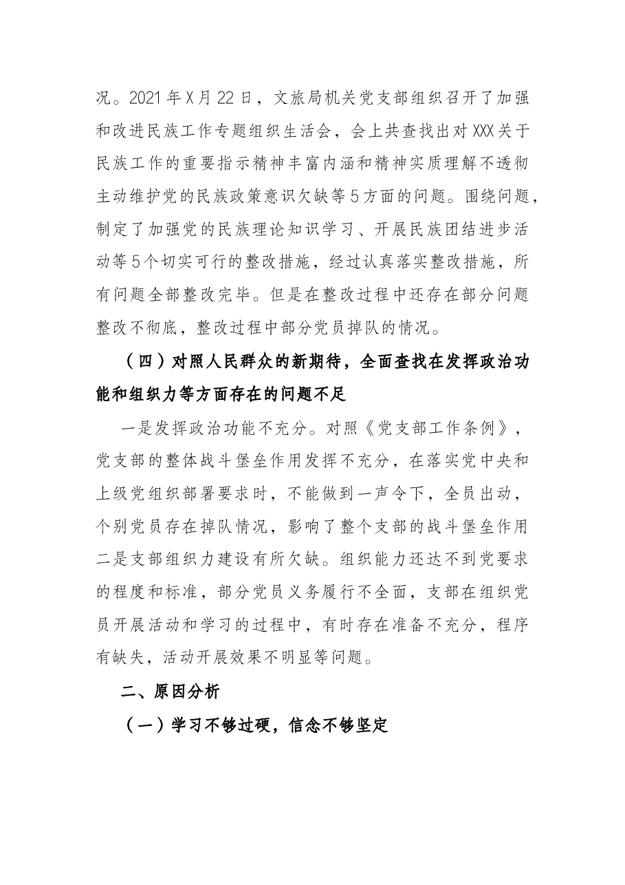 2021年度组织生活会班子对照材料.docx,第3页预览