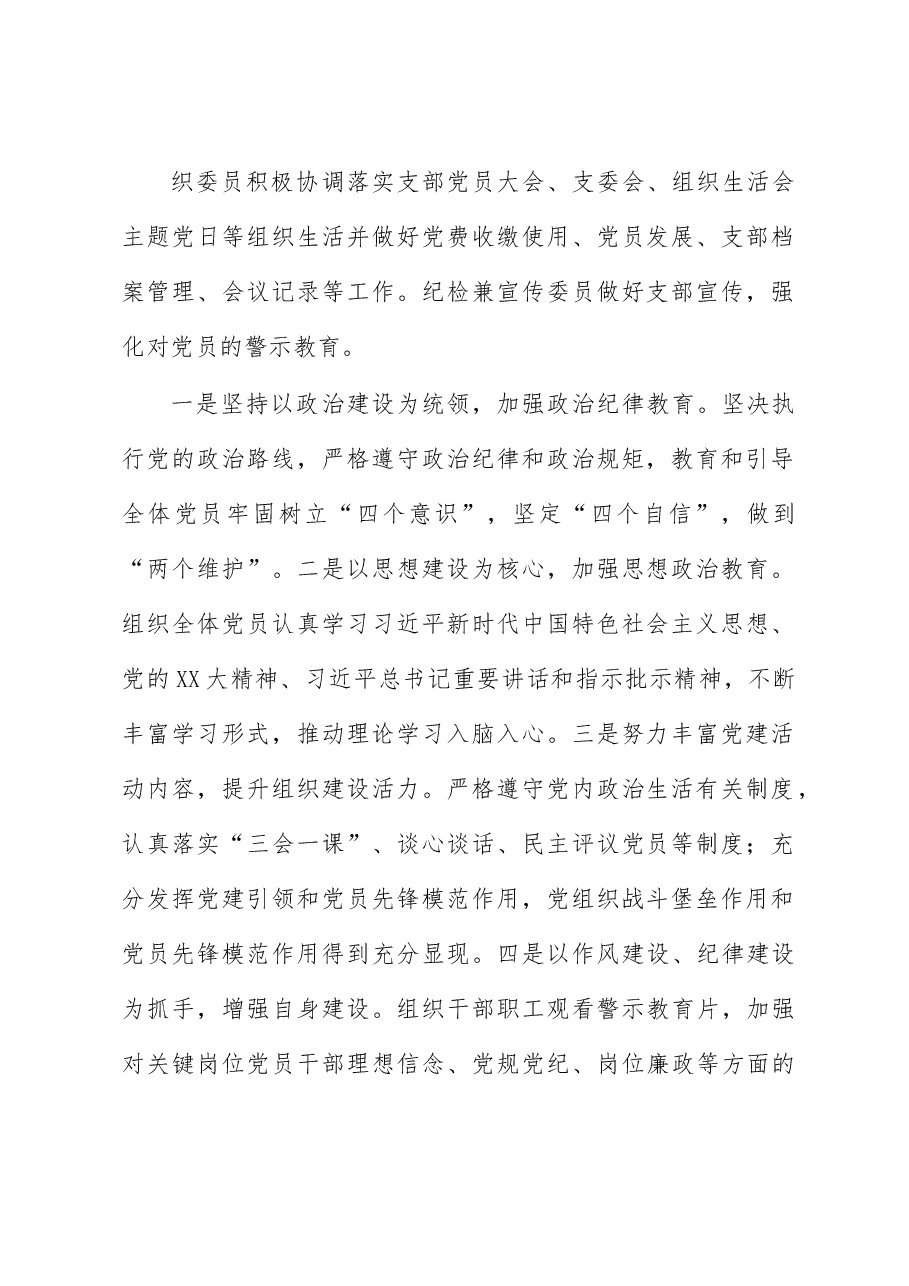 2022年支部党建工作述职报告.docx,第2页预览