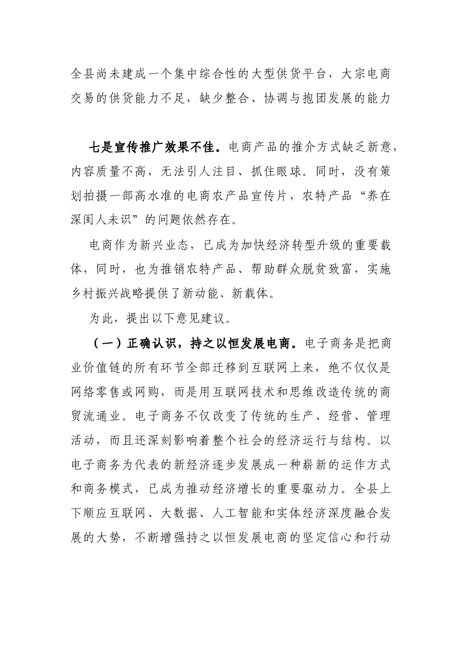 在全县电子商务调研座谈会上的讲话.docx,第3页预览