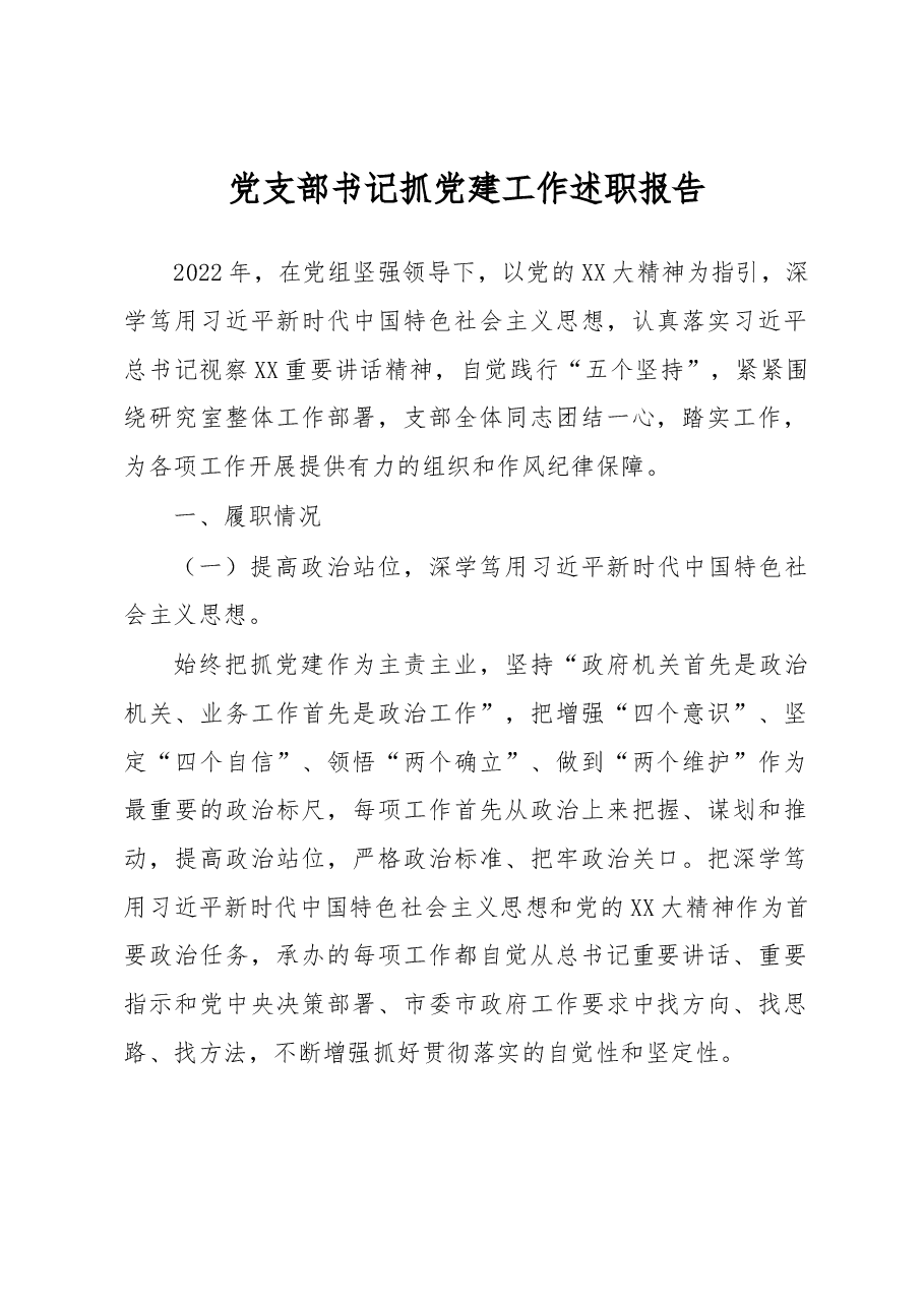 党支部书记抓党建工作述职报告.docx,第1页预览