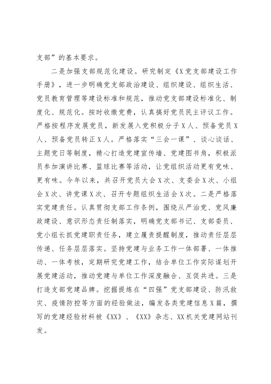 2022年度党支部书记抓党建工作述职报告.docx,第2页预览