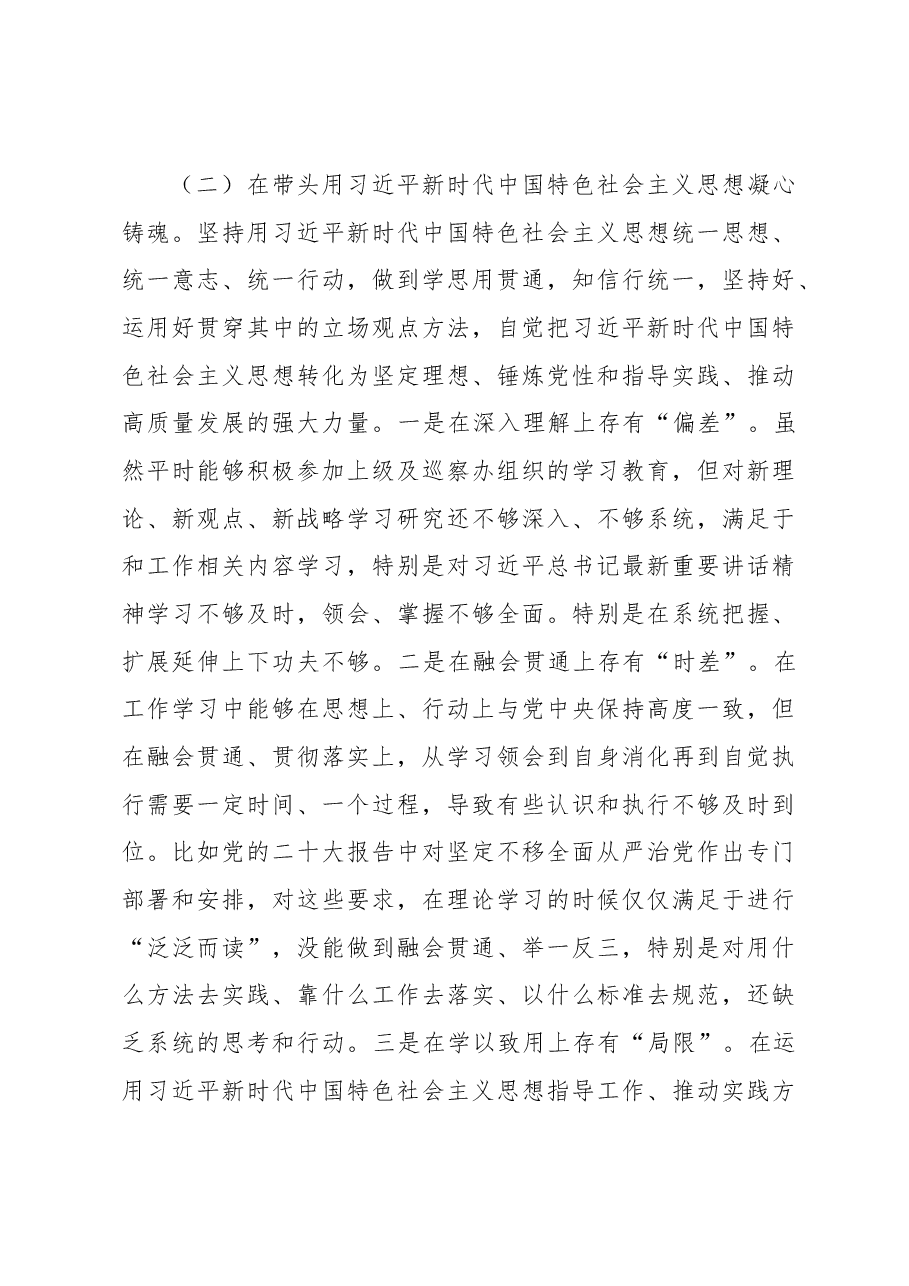 2022年度民主生活会个人发言提纲(乡镇副职).docx,第4页预览