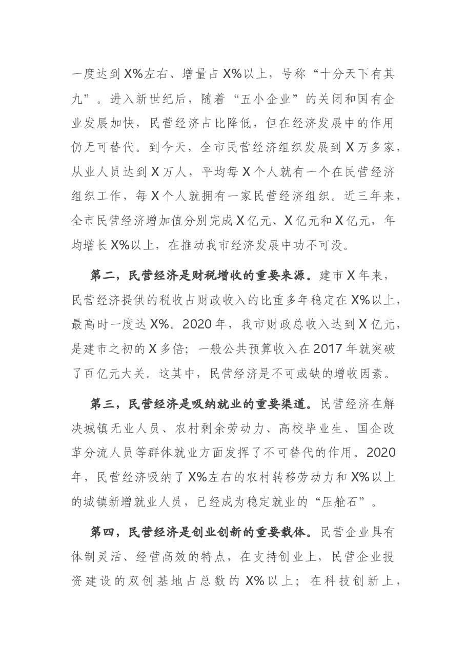 在全市民营经济发展推进大会上的讲话.docx,第4页预览