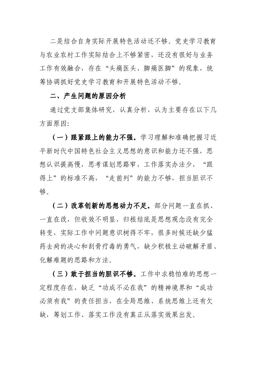 基层党支部班子2021年度组织生活会发言提纲.docx,第4页预览