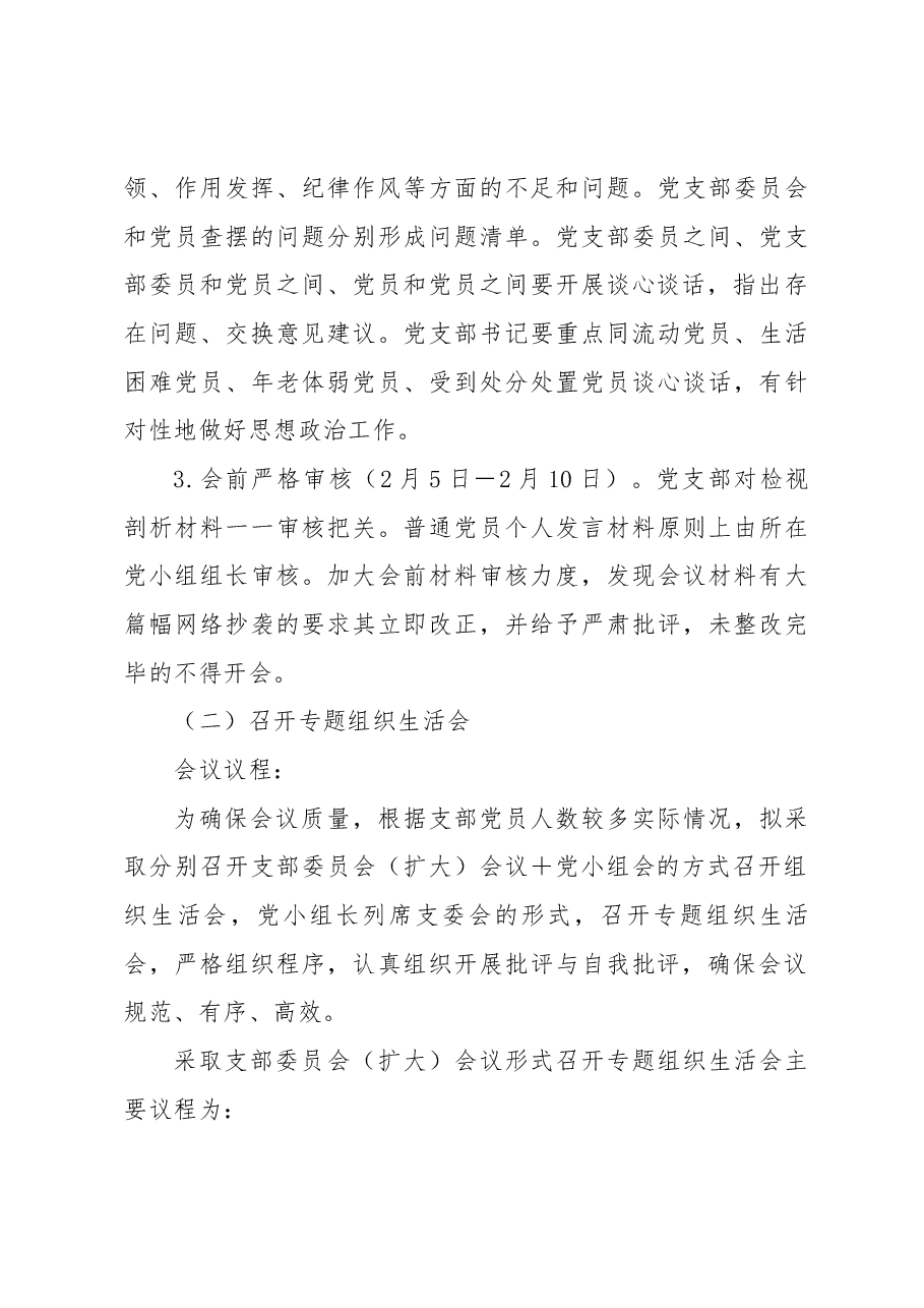 XX分公司党支部2022年度组织生活会方案.docx,第4页预览