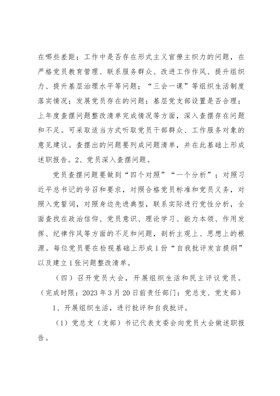 XX党总支2022年度组织生活会和开展民主评议党员方案.docx,第3页预览