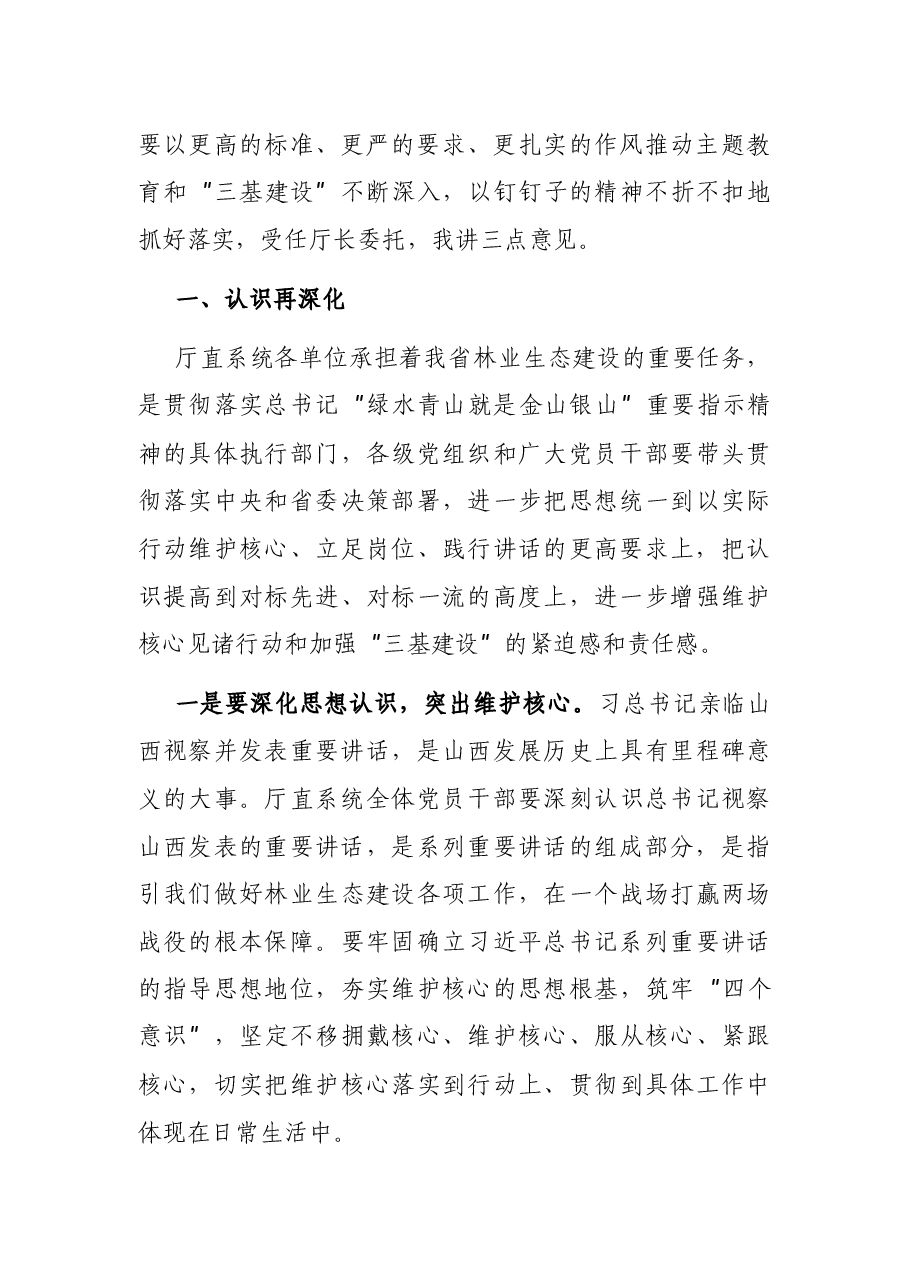 在加强“三基建设”工作推进会上的讲话.docx,第3页预览