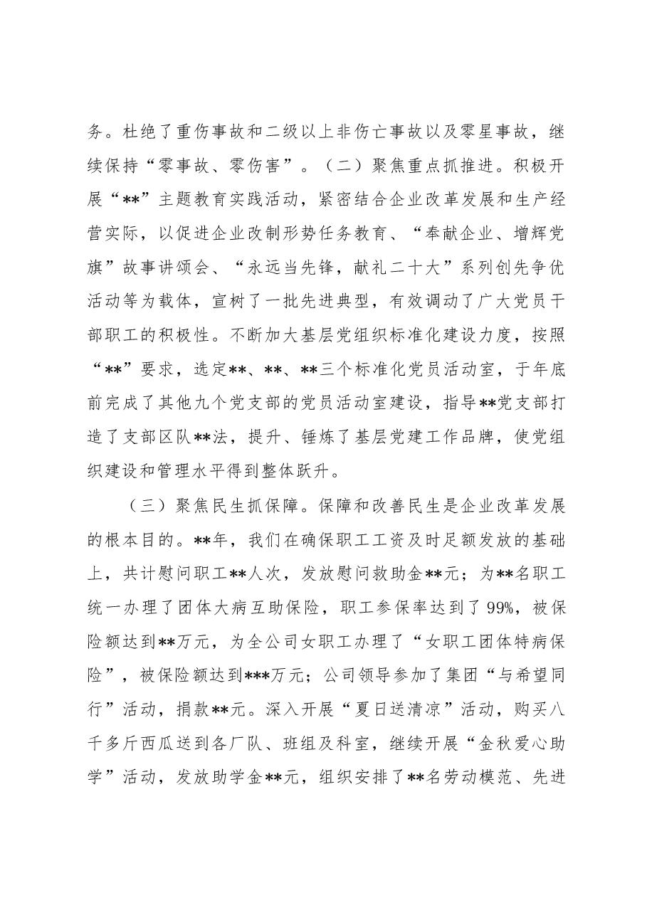 公司党委述职述廉报告.docx,第2页预览
