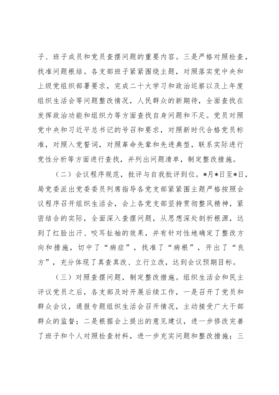 关于召开2022年度组织组织生活会和开展民主评议党员工作情况的报告.docx,第2页预览