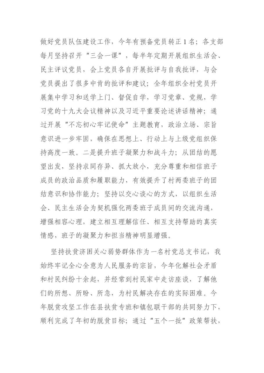 2020年村支部书记述职报告.docx,第2页预览