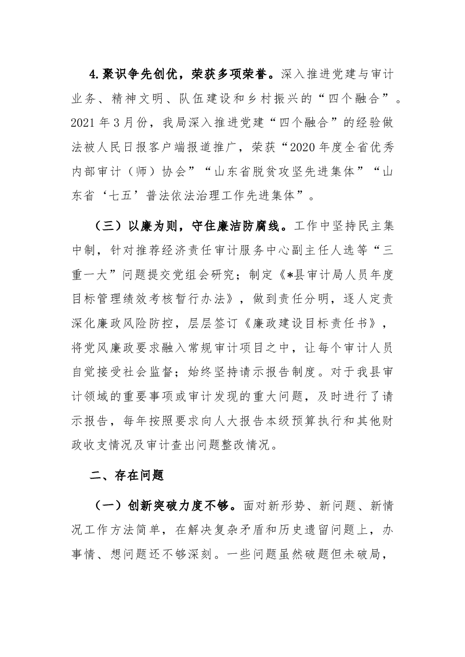 县审计局党组书记、局长在全市审计工作会议上的讲话.docx,第3页预览