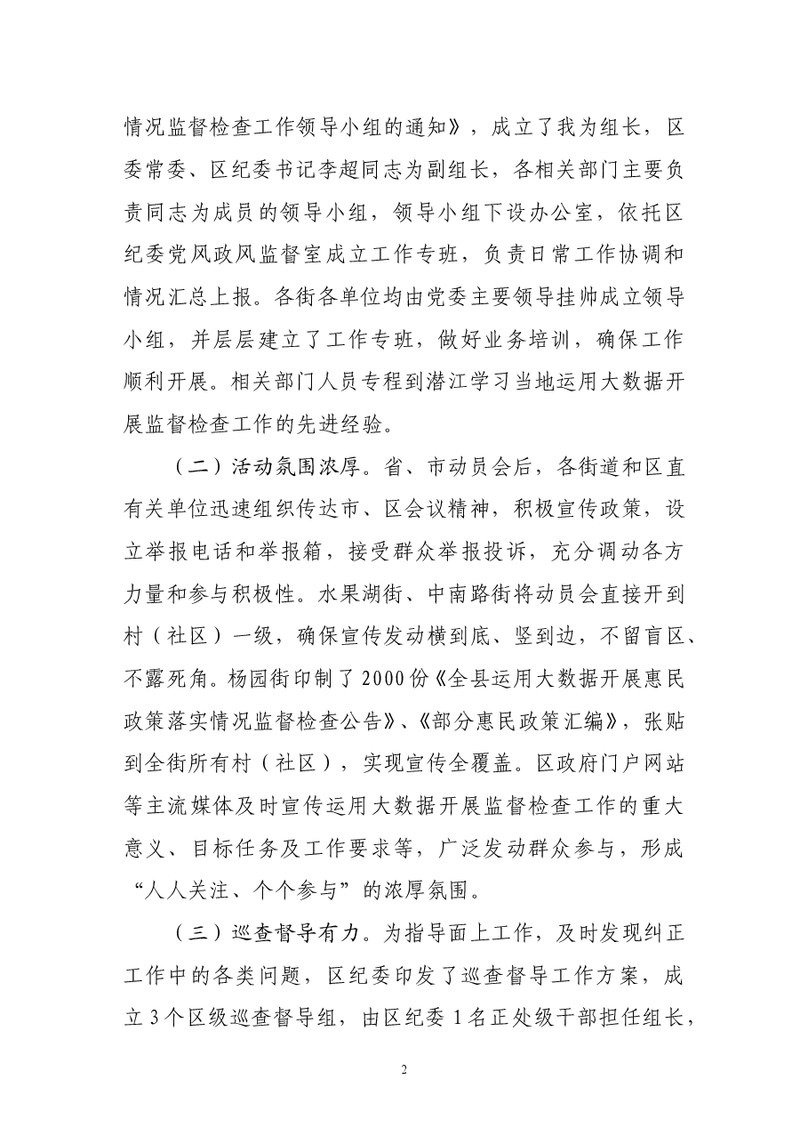 在全区大数据监督检查工作推进会上的讲话.doc,第2页预览