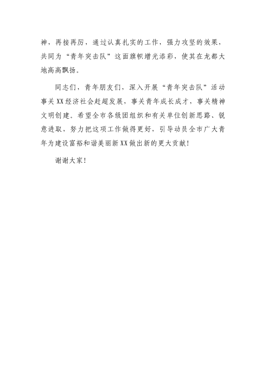 在市青年突击队誓师大会上的讲话.docx,第4页预览