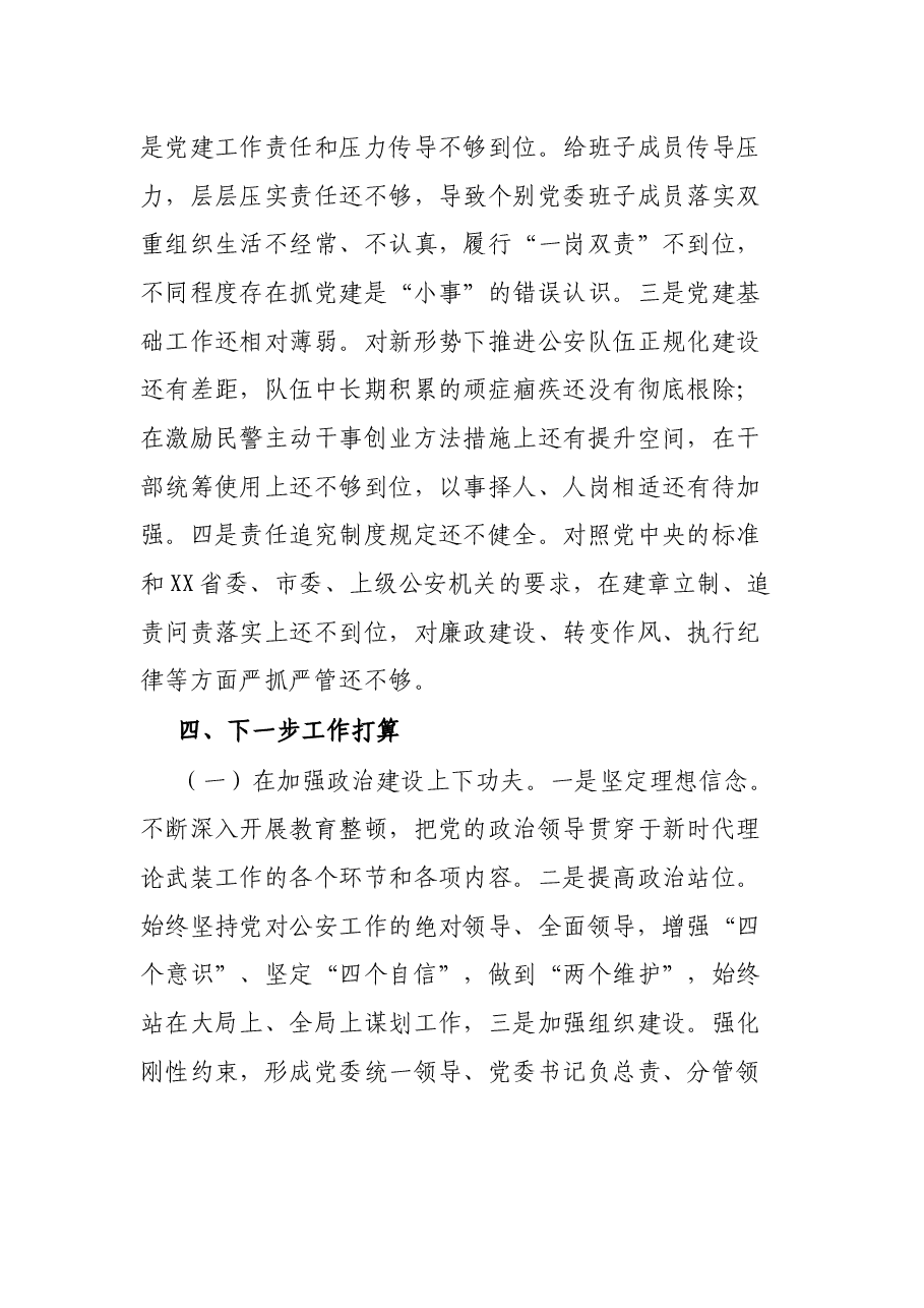 市公安局党委书记抓基层党建工作述职报告.docx，第4页预览