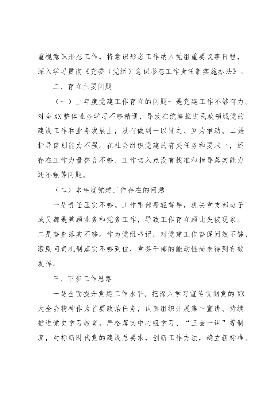 民政系统党委书记抓基层党建工作述职报告.docx,第3页预览