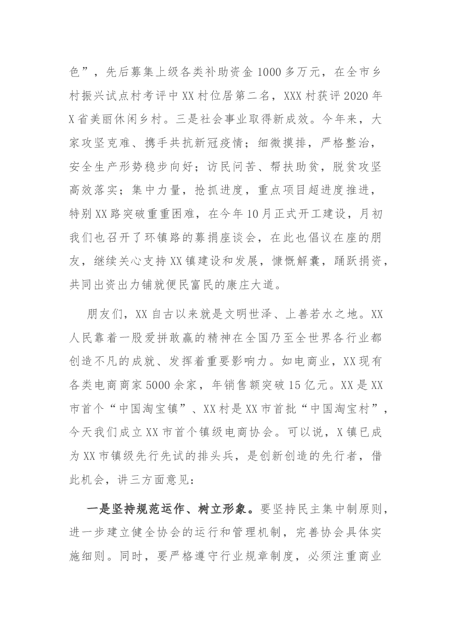 在电商协会成立大会上的讲话.docx,第2页预览