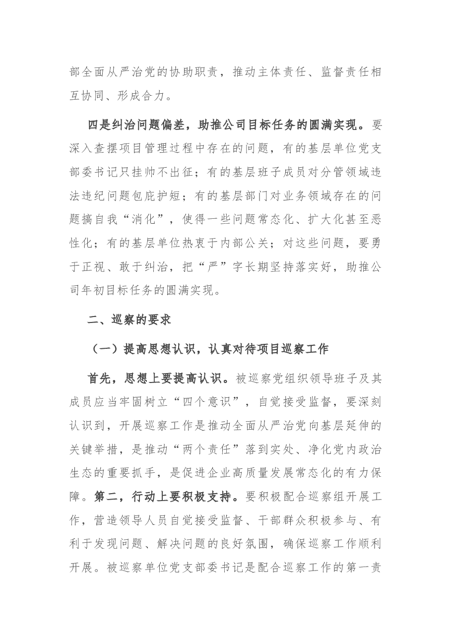 巡察组长在专项巡察进点会上的讲话.docx,第2页预览