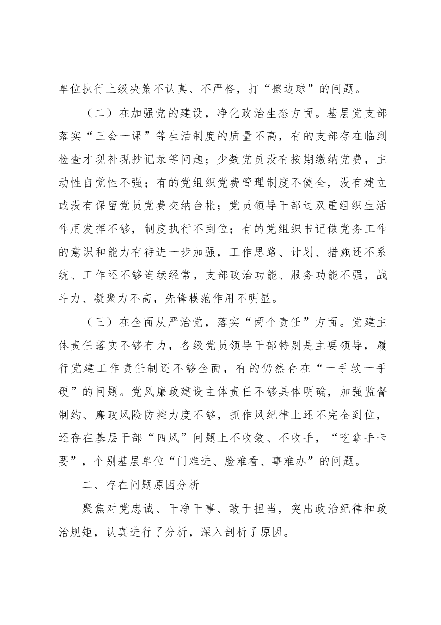 XX党组巡视整改专题民主生活会对照检查材料.doc，第2页预览