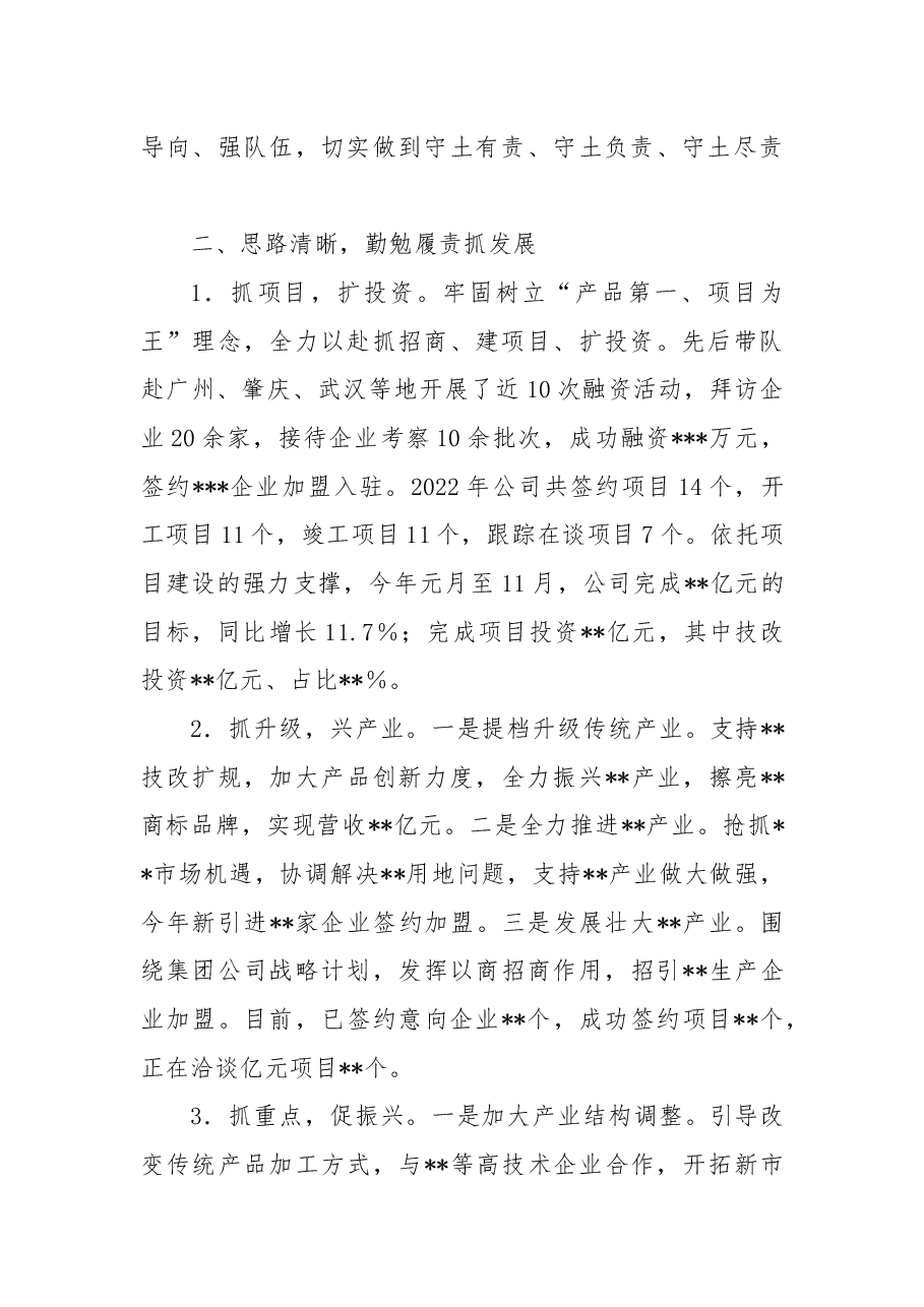 公司总经理述职报告.docx,第2页预览