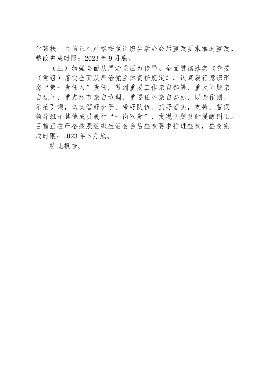 党员干部在XXX党支部2022年度组织生活会上的问题整改情况发言.docx,第4页预览