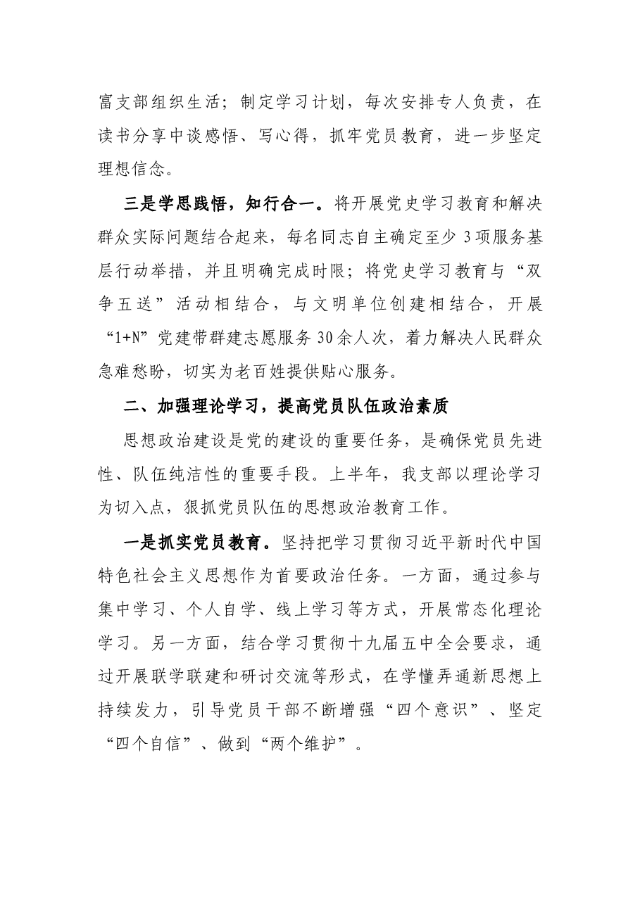 税务局X党支部书记2021年上半年述职报告.docx，第2页预览