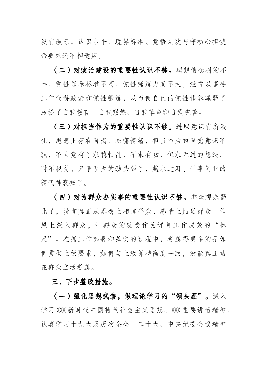 2021年度组织生活会支部委员会对照检查材料.docx,第4页预览
