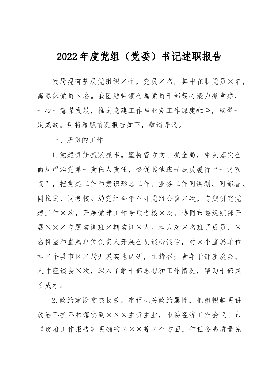 2022年度党组(党委)书记述职报告.docx,第1页预览