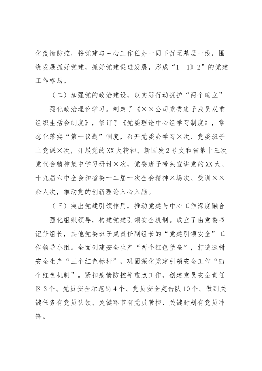 2022年党委书记述职述德述廉报告.docx,第2页预览
